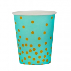 Набір склянок "Горошинки", 10 шт, бірюзовий, 9 см (9092-014)