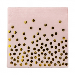 Набір серветок "Горошинки", 20 шт, рожевий, 16,5 см (9092-021)