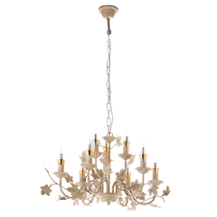 Люстра классическая бежевая с виноградными листочками (9 ламп) (SM003/6+3) (SM003/6+3)