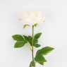 Штучна півонія з ефектом живого дотику, біла, 60 см (2025-005)