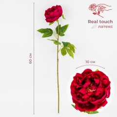 Искусственный пион с эффектом живого прикосновения, розовый, 60 см (2025-008)