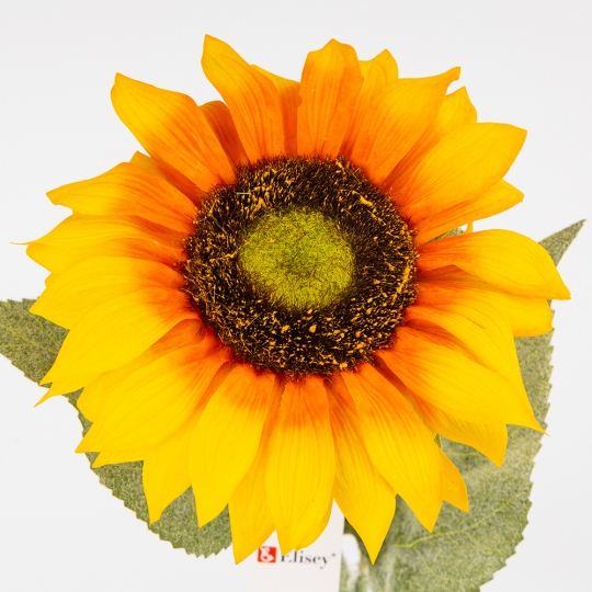 Штучний соняшник з ефектом живого дотику, жовтий, 62 см (2025-014)