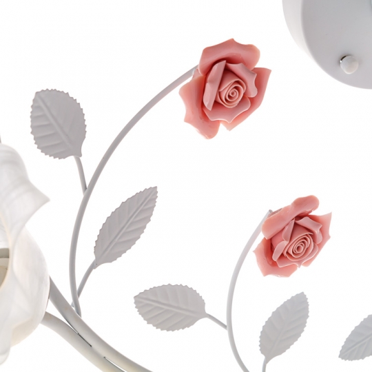 Люстра стельова біла на 6 ламп у формі квітки (SA002/6)