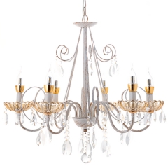 Люстра классическая белого цвета под винтаж на 6 свечей (VS014/6) (VS014/6)