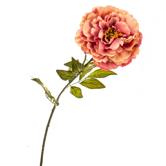 Квітка штучна "Троянда піоноподібна коралова" (2000-010PK)