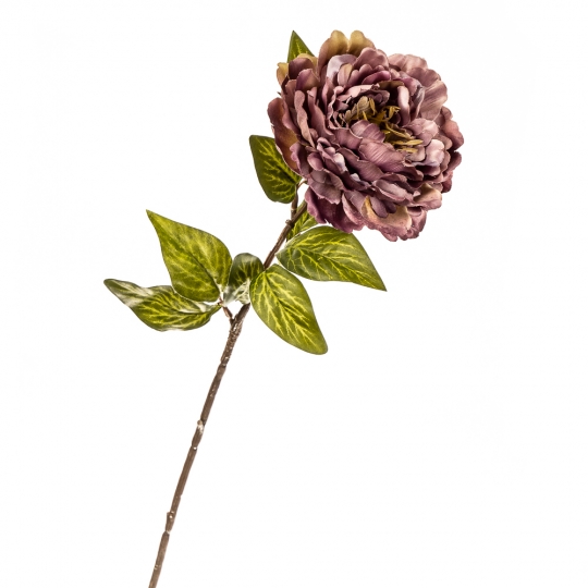 Квітка штучна "Троянда піоноподібна фіолетова" (2000-016PL)