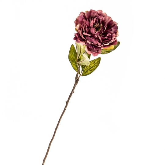 Квітка штучна "Троянда піоноподібна бордова" (2000-017PL)