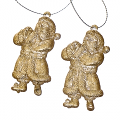 Набір прикрас "Золоті фігурки Діда Мороза" (013NR/gold)