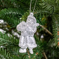 Набор украшений " Серебряные фигурки Деда Мороза" (013NR/silver)