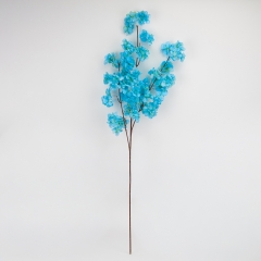Искусственная ветка "Сакура", голубая, 100 см (2026-013/blue)