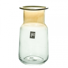 УЦІНКА Скляна ваза "Кензо", 20 см. (бульбашки повітря) (8604-001)