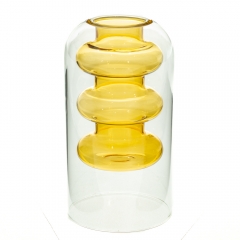 Скляна ваза "Сонячне тепло", 15 см. (8605-021)