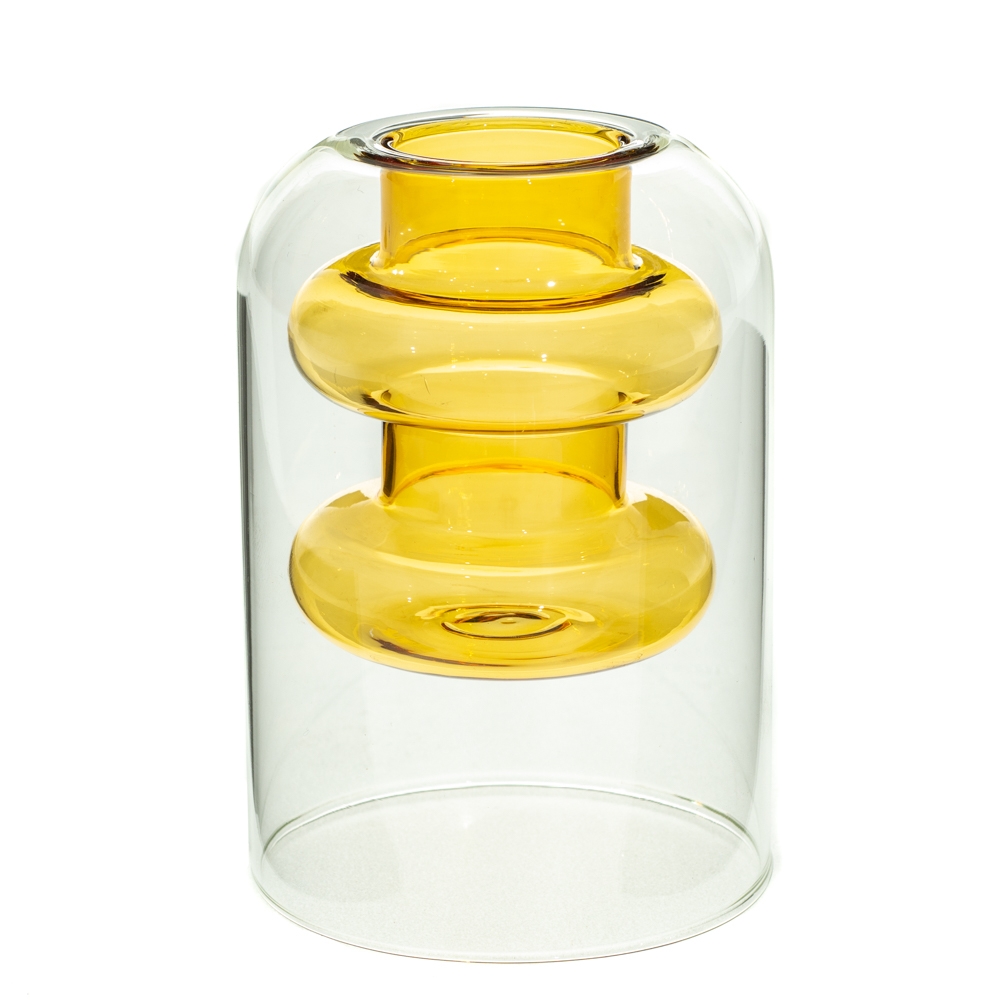 Cтеклянная ваза "Солнечное тепло", 12 см. (8605-022), Стекло, Elisey