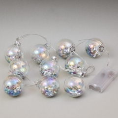 УЦІНКА Гірлянда Срібло (Розбиті 2 кульки,відсутня кришка на відсіку для батарейок) (00BR-6000-018)