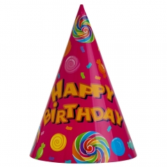 Набор колпаков "Лакомства", 6 шт, розовый, 24 см (9093-009)