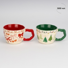 Кружка "Елочные украшения", 500 мл * Рандомный выбор дизайна (9252-003)