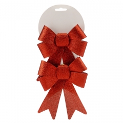 Набір бантів "Блискучий червоний" (2 шт), 18 см (9245-012)