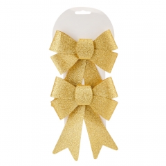 Набір бантів "Блискучий золотий" (2 шт), 18 см (9245-013)