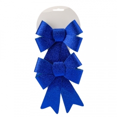 Набір бантів "Блискучий синій" (2 шт), 18 см (9245-015)