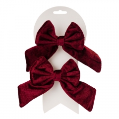 Набір бантів "Червоний оксамит" (3 шт), 18 см (9245-016)