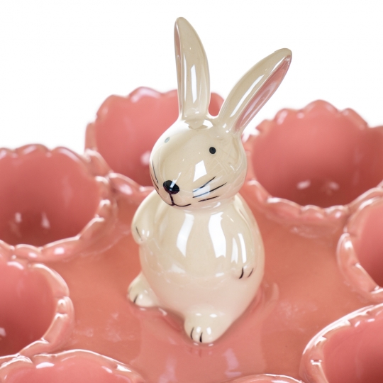 Підставка для яєць Великодній кролик (рожевий) (4000-007/RED)