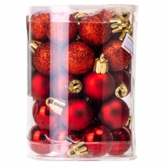 Набор елочных шаров "Мгновение Чуда"(2,5см * 40шт, красный) (6025-029)