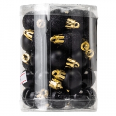 Набор елочных шаров "Мгновение Чуда"(2,5см * 40шт, черный) (6025-034)