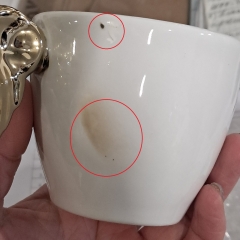 УЦІНКА Чашка "Крила янгола" 600 мл (Чорні краплинки,пляма) (00BR-4000-043)